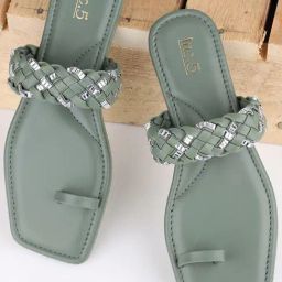 Inc.5 Women's Green Toe Ring Sandals-picture-43