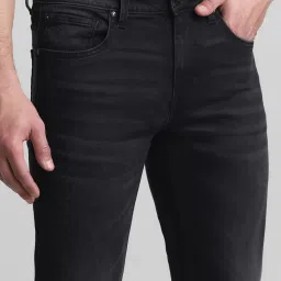 Jack & Jones Black Denim Cotton Regular Fit Jeans image 4