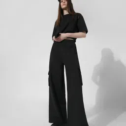 Only Black Straight Fit High Rise Pants image 4