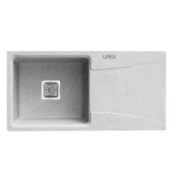 LIPKA Kitchen Sink with Drain Board 990x494x232 mm Matte Finish Stainless Steel Single Bowl, QZSBD17-SP image 1