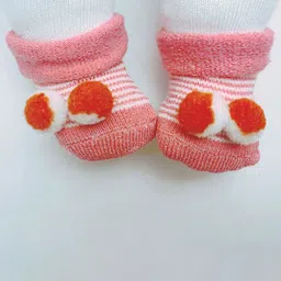 BAESD Kids Stripe Patterned Soft Cotton Pompom Socks-picture-35