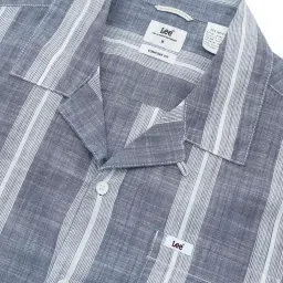 Lee Blue Comfort Fit Striped Cotton Shirt image 4