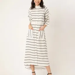 Belle Fille White Striped Dress-picture-27