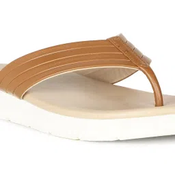 Bata Women's Tan Thong Sandals image 4