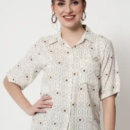 Trend Arrest White Printed Shirt-image-19