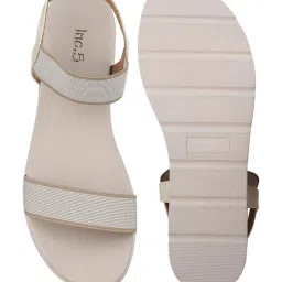 Inc.5 Women's Beige Ankle Strap Wedges image 4