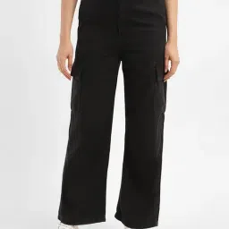 Levi's Women's High Rise Black Loose Fit Cargos-picture-21
