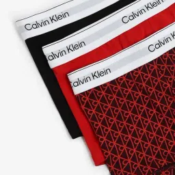 Calvin Klein Underwear Multicoloured Cotton Regular Fit Logo Printed Trunks - Pack Of 3-picture-19