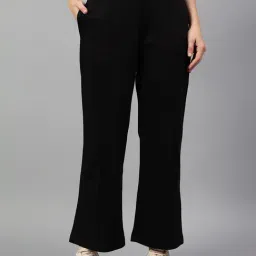 Cantabil Black Mid Rise Stretchable Trouser-image-32