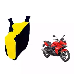Auto Pearl Waterproof Two Wheeler Cover For Hero Xtreme 200S (Yellow & Blue)-image-98