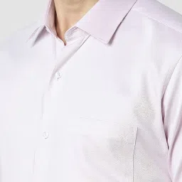 Van Heusen Pink Cotton Regular Fit Texture Shirts image 4