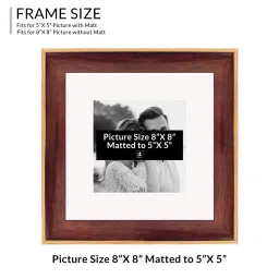 Art Street Synthetic Wood Brown Photo Frame (8 x 8 Inch) - Set of 4 image 4