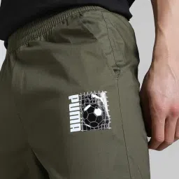 Puma Green Cotton Regular Fit Lounge Pants image 4
