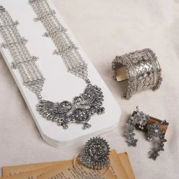 Teejh Sravasti Oxidised Silver Jewellery Gift Set-picture-35