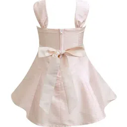 A.T.U.N. Peach Solid Dress image 2