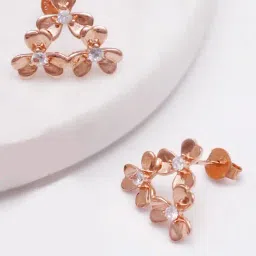 GIVA 925 Silver Rose Gold Blooming Flower Stud Earrings for Women & Girls-image-75