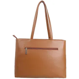 Esbeda Tan PU Solid Shoulder Handbag image 4