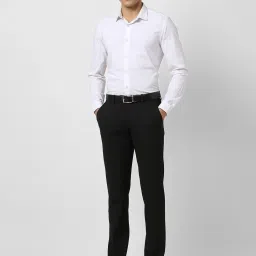Van Heusen Black Slim fit Solid Trousers image 4