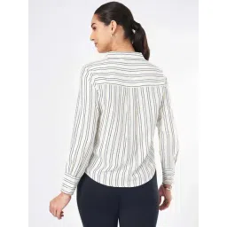 Annabelle By Pantaloons Cloud Dancer Regular Fit Striped Shirt image 2