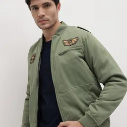 The Roadster Life Co. Applique Shoulder Tab Bomber Jacket-image-71