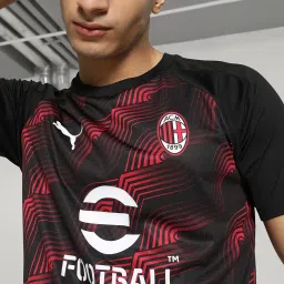 Puma AC Milan Black Regular Fit Printed Jersey image 4