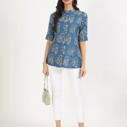 Divena Blue Printed Tunic image 4