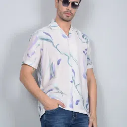 Crimsoune Club Multi-Color Blended Slim Printed Shirt-image-36