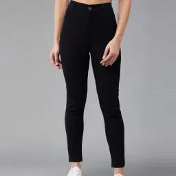 DOLCE CRUDO Black Skinny Fit Jeans-image-66