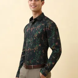 Allen Solly Green Cotton Slim Fit Printed Shirt image 3