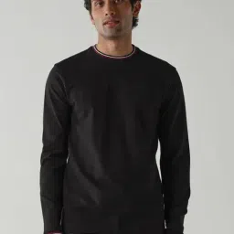 Reid & Taylor Black Cotton Regular Fit T-Shirt-picture-43