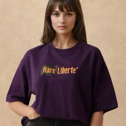 RAREISM Purple Cotton Printed Short Sleeves T-Shirt-picture-46