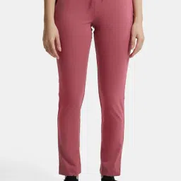 Jockey 1301 Women's Super Combed Cotton Elastane Stretch Slim Fit Trackpants With Side Pockets-image-13