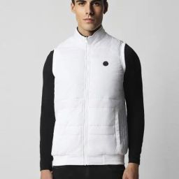 Van Heusen White Cotton Regular Fit Quilted Reversible Jacket-picture-6