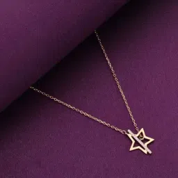 Kai Jewel Sterling Silver Rose Gold Shooting Star Casual Necklace-image-69