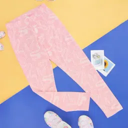 Pantaloons Junior Candy Pink Printed Leggings-picture-19