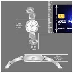 TWIXY Women Dial & Bracelet Style Straps Analogue Watch TYW-1 S-B & WHITE image 4