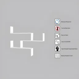 SIVOM White Multipurpose Modular Wall Shelves image 5