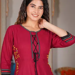 IKRASS Women Printed Anarkali Kurta-image-21