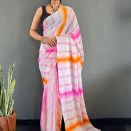 SHOPLANCE Tie and Dye Pure Georgette Saree-picture-29