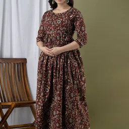 Aaysa Kurti Women Printed Cotton Maternity Ethnic Dress image 5