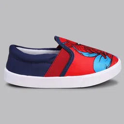 Kidsville Marvel Featuring Spiderman Designed Slip On Shoes - Red image 3