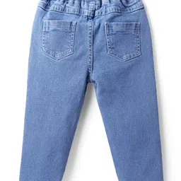 Mark & Mia Cotton Lycra Full Length Jeans With Bear Print - Light Blue image 3