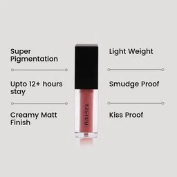 RAISEL Long Lasting Matte Finish Liquid Lipstick 4.5 ml - Rose Bud 22 image 5