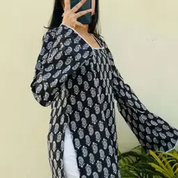 SAICHA Ethnic Motifs Printed Square Neck Kurti image 2