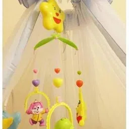 ijay toys Best Sweet Cuddle Cot Cradle Musical Rattle 6 Pc Set Rattle (Multicolor) Rattle image 2