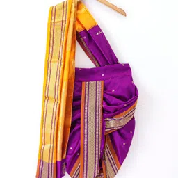Bhartiya Paridhan Silk Mastani Saree with Half Sleeves Blouse - Magenta image 5