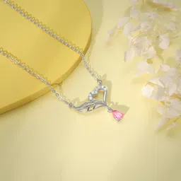 giva 925 Silver Your Love Necklace Cubic Zirconia Rhodium Plated Sterling Silver Necklace-picture-28