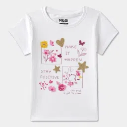 R&B Kids White Graphic Regular Fit T-Shirt-picture-25