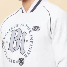 Being Human White Regular Fit Printed Sweatshirt image 4