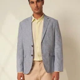 SELECTED HOMME Yellow Linen Regular Fit Solid Shirt image 4